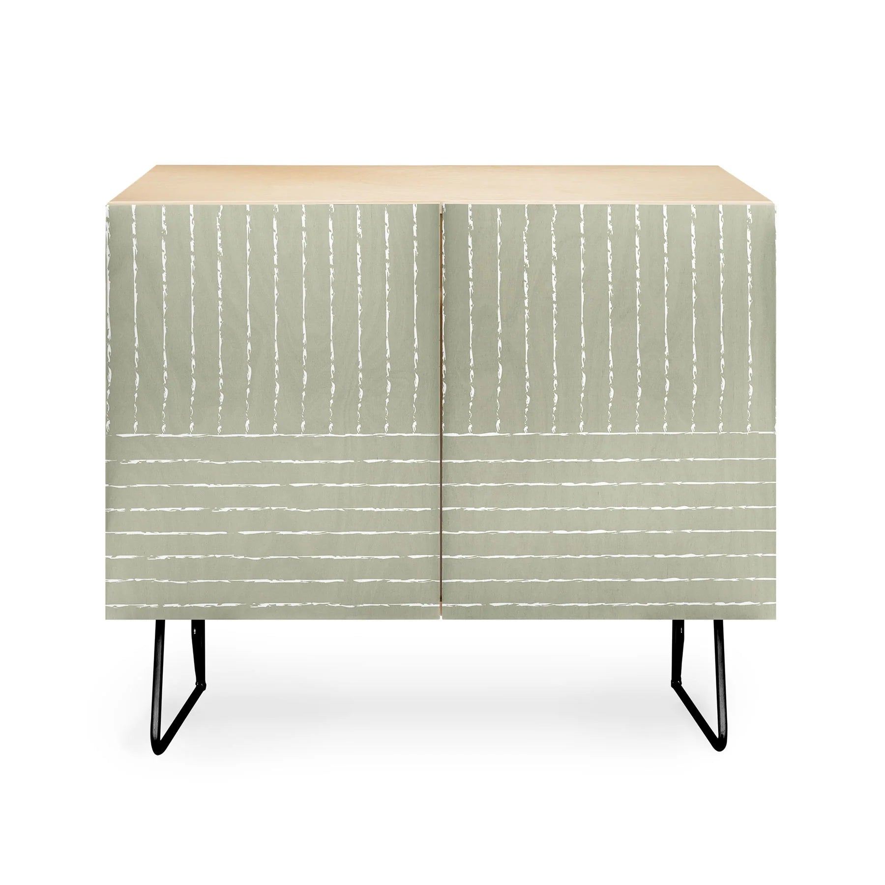 Lines Linen Sage Credenza