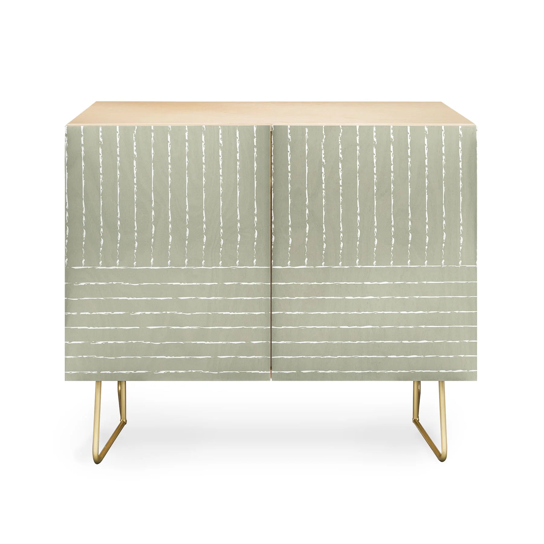 Lines Linen Sage Credenza