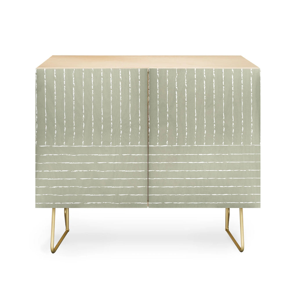 Lines Linen Sage Credenza