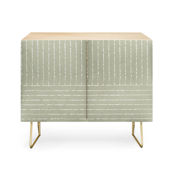 Lines Linen Sage Credenza