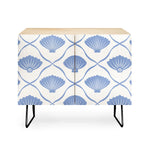 Coastal Ocean Blue Seashells Credenza
