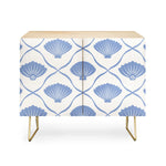 Coastal Ocean Blue Seashells Credenza