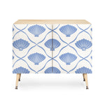 Coastal Ocean Blue Seashells Credenza