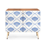 Coastal Ocean Blue Seashells Credenza