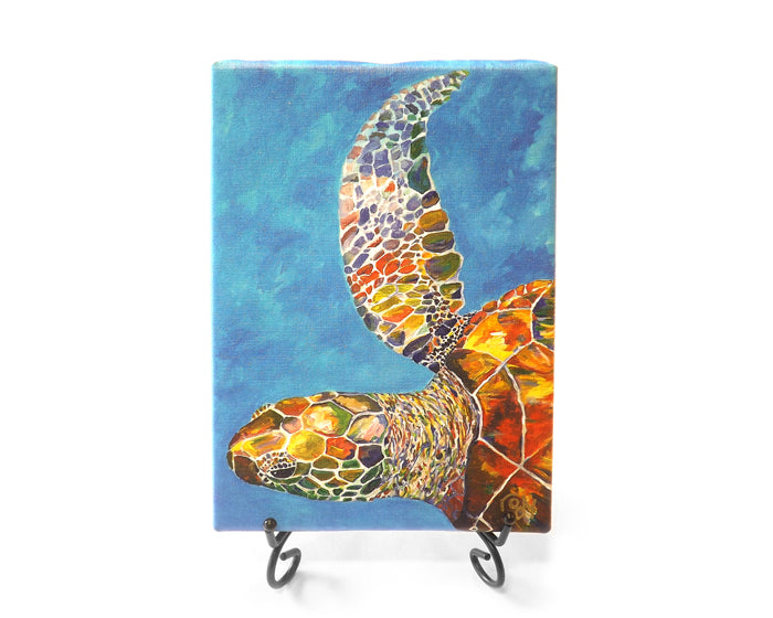 Out of the Blue Turtle Mini Giclee by Kim Rody