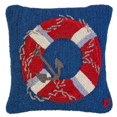 Life Ring Hooked Pillow 18 in.