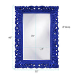 Barcelona Mirror- Glossy Royal Blue 33" W x 45" H