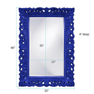 Barcelona Mirror- Glossy Royal Blue 33" W x 45" H