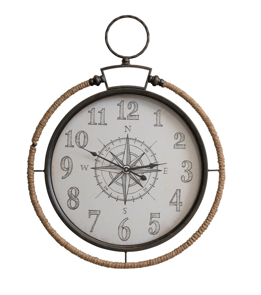 Nantucket Rope Clock 30.75" H x 24" W