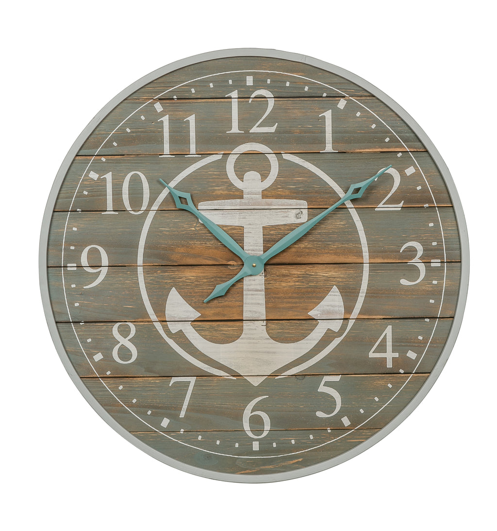Nautical Chrome Deluxe Class Porthole Clock 22 - Nautical Wall