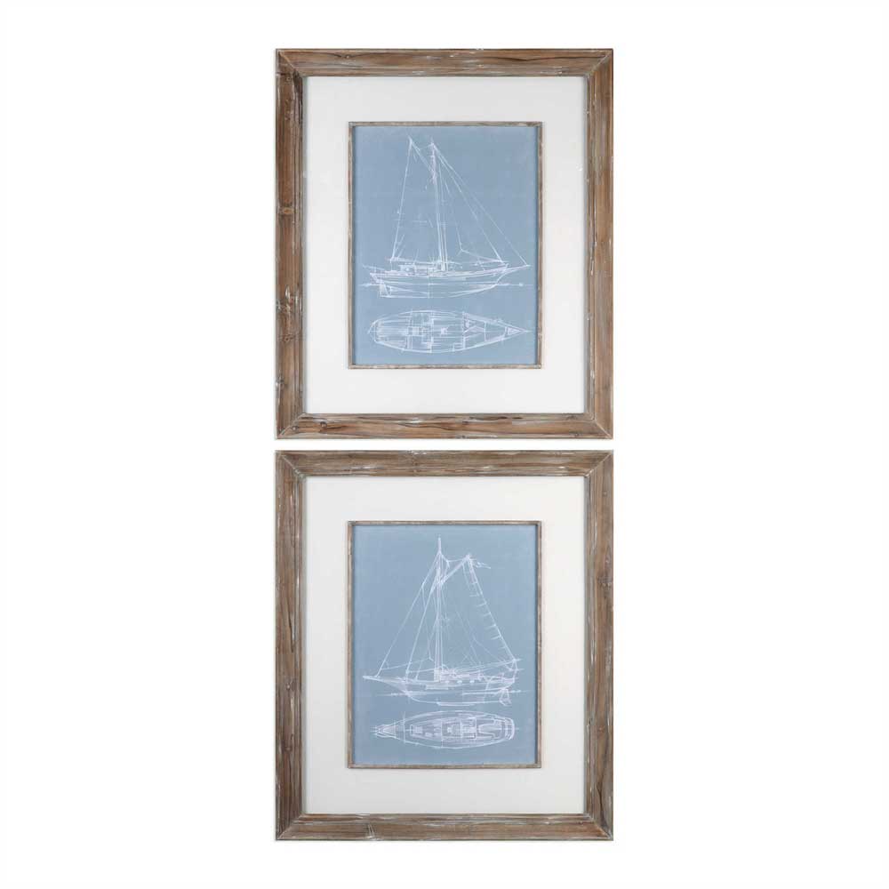 Yacht Sketches - Set of 2