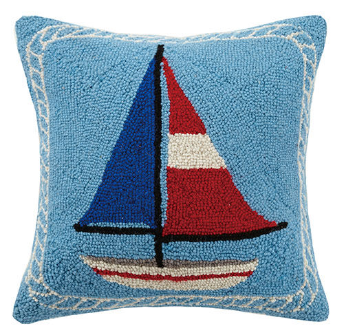 Americana Hooked Pillow 16 in.