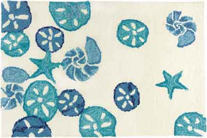 Seaglass Sand Dollars Indoor-Outdoor Area Rug