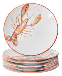 Lobster 10 Inch Dinner Plates (Set of 6)