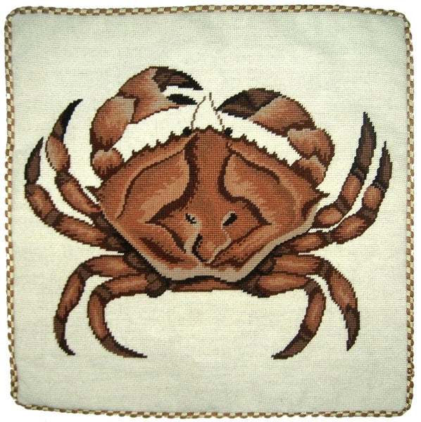 Brown Crab Grosspoint Pillow 21 in.