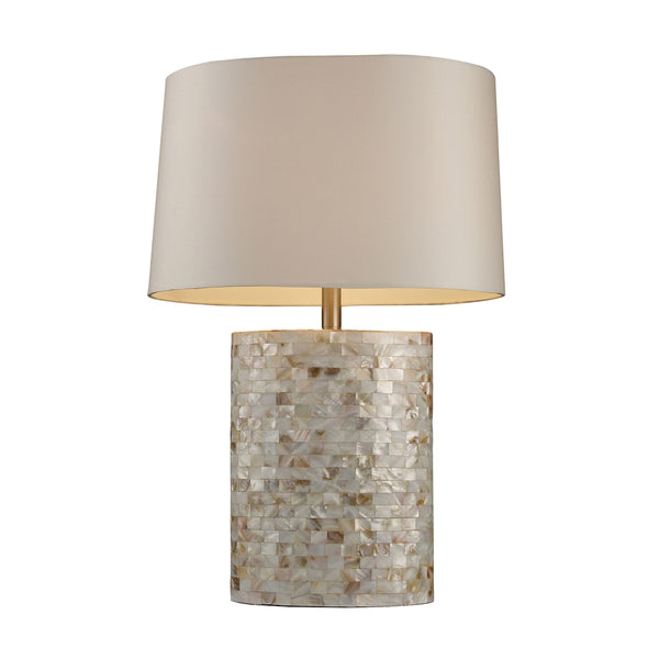 Sunny Isles Table Lamp In Genuine Mother of Pearl