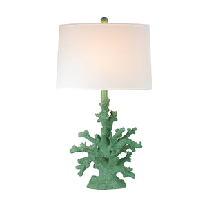 Coral Table Lamp In Green