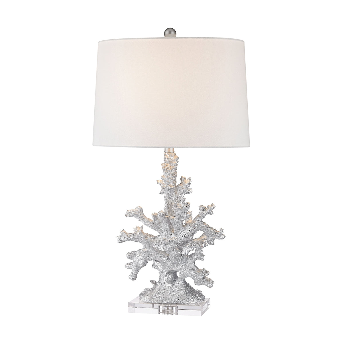 Trunk Bay 1 Light Table Lamp In Silver