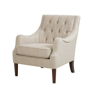 Button Tufted Arm Chair - Cream